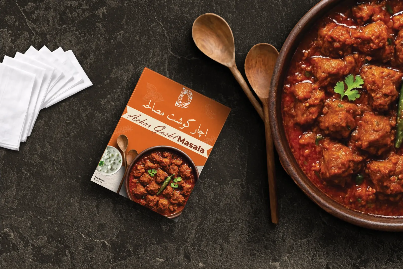 Desi Lazzat Achar Gosht Masala